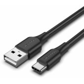 CTHBF USB-A 2.0–USB-C 3A 1 m juodas