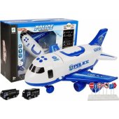 Police Folding Plane with Cars 1:64 with lights and sounds