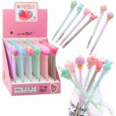 Gel Pen with Eraser, Diamond Cap, 0.5mm