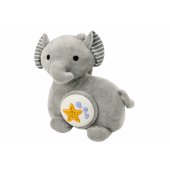 Plush Elephant Projector Sleeper Elephant Gray Cuddly Toy Stars Melodi
