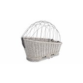 Bicycle basket with lattice for rack, willow/ metal, 35 × 49 × 55 cm,