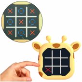 Elektroninis žaidimas 3in1 kryžiukai ir nuliukai, atmintis, žirafa, geltona