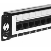 Netrack patch panel 19®® 24-ports cat. 6 UTP, with shelf