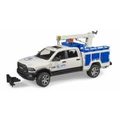 RAM 2500 service truck with crane and rotating beacon, model ve
