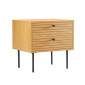 Night stand LINE with 2-drawers 50x40x50cm wood