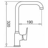 Pyramis Silvio standing grey kitchen faucet (090922938 grey concrete)
