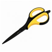 Black and Yellow Stainless Steel Office Scissors 18.4 cm