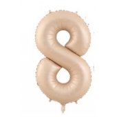 Folio balloon 100cm Number 8 Matte Beige
