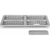 Patisse kształt quiche Mini z luźnym dnem 13 x 8 cm stal srebrna