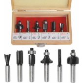 AWTools medienos frezos, 6 dalių komplektas, kotas 8 mm (AW40512)
