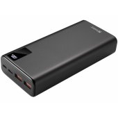 "Išorinė baterija USB-C PD 20W 20000" Juoda
