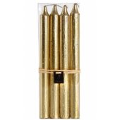 Table Candle Gold Ø2.1x23.5cm 4pcs