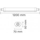 LED Влагостойкий 36W линейный светильник с PHILIPS диодами 120см