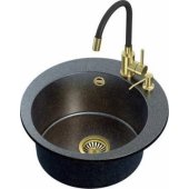 JAMES 210 (Ø51x20) Steingran Art Gold BlackPearl