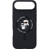 Silikoninis Karl&Choupette MagSafe žiedas iPhone 17 Air, juodas