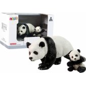 Set of 2 Panda Figures with a Young Panda Animals of the World Series
