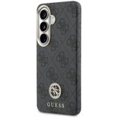 PU oda 4G Strass Logo su auksiniu rėmeliu, magnetinis Galaxy S26 juodas