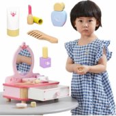 Viga Toys Viga Pink Wooden Makeup Toilet with Mirror + Akce