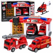 Fire Station Garage Base, Helicopter, Walkie-Talkie, Lights, Sounds