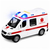 Ambulance Stretcher Drive Lights Sounds White 1:10