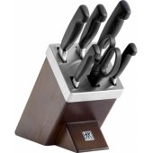 Sharpening knife block, black ash, 7 pcs.