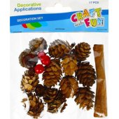 Craft with Fun OZDOBA DEK NATURA* SZYSZKA AKC 17SZT CF PBH