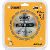 DT1946-QZ circular saw blade 136x10x16T, reversible tooth, positive 20