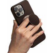 Keva Air for iPhone 16 Pro Max Magclick Charging GrpFit Brown