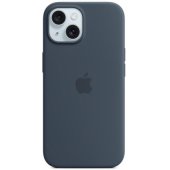 "Silicone Case with MagSafe iPhone 15 (MT0N3ZM/ A)" Storm Blue