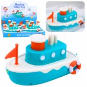Wind-up Bath Toy - Blue Water Squirting Ship