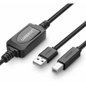 US122 aktyvus spausdintuvo kabelis USB 2.0 A-B 10m Juodas