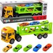 Lora Transport Truck With Cars Lights Sounds Green