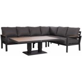 RIO corner sofa and table dark grey