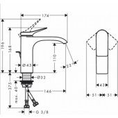 Vivenis Basin Mixer 110