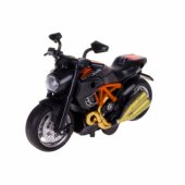 Motorcycle To Assemble Screw Metal 1:14 DIY Black and Orange