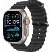 49mm Black Ocean Band - Natural Titanium Finish