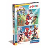 Dėlionė 2x60 Super Color Marvel Spidey ir jo nuostabūs draugai Clemento