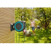 Wall-Mounted Hose Box RollUp XL 35m Black/ Blue