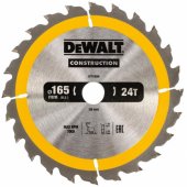 DeWalt diskinio pjūklo diskas 165x20 mm x 24 dantys - DT1934-QZ