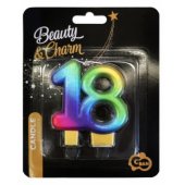 GoDan Galaxies 18th birthday candle - 7.5 cm - 1 pc universal.