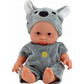 Small Baby Doll, Gray Clothes, Koala Hat