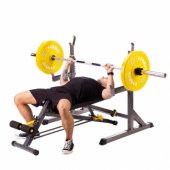 HMS Fitness LSR8311 Flat weight training bench Adjustable seat Home Bl