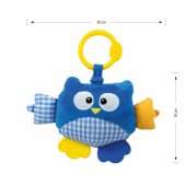 Milly Mally Plush pendant Owl blue