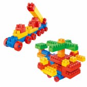 Set of 3D Colorful Construction Blocks 100 pcs.