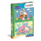 Puzzle 2×60 Super Color PEPPA PIG | Clementoni 24833 | 3+