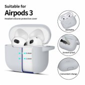 Silicone Hook AirPods 3 cover grey
