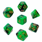 REBEL RPG kauliukų rinkinys – dviejų spalvų – žalia/ juoda (106476)