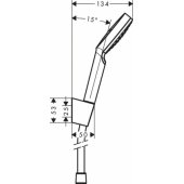 Crometta 1jet, 1600 mm, balts/ hroms