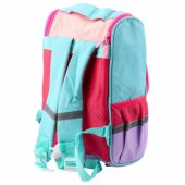 School Backpack White Cat Bag With Bird Pendant 21L