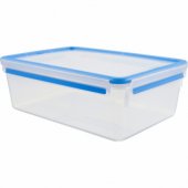 Emsa CLIP & CLOSE food storage container 5.4 liters (transparent/ blue,